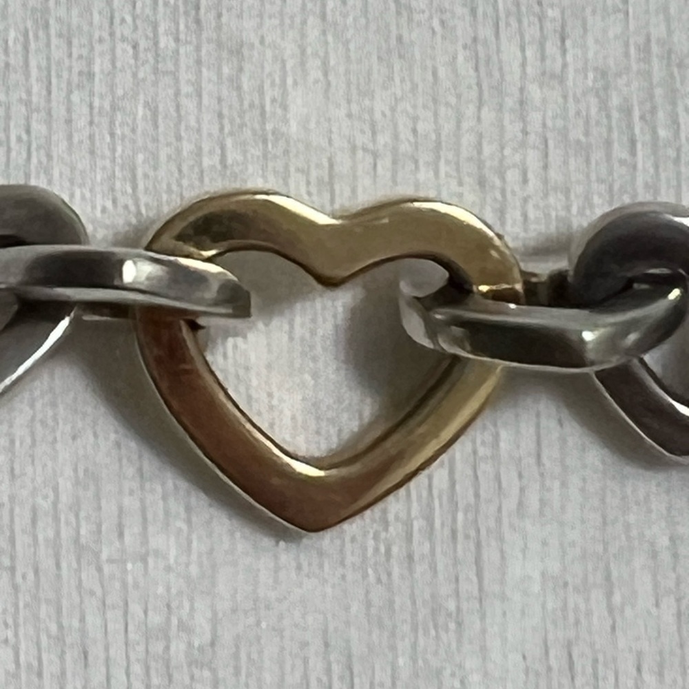 Discontinued Authentic Tiffany Two Tone Heart Bracelet in EUC - Picture 2 of 5